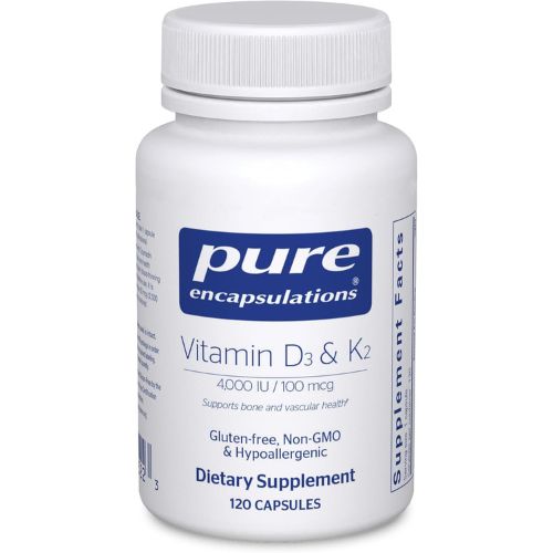 Pure Encapsulations Vitamin D3 & K2, 120 Capsules