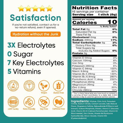 Venture Pal Sugar Free Electrolyte Packet, Liquid Daily IV Hydration Powder