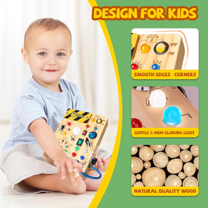Busy Board Montessori Toy , Perfect Gift for Boys & Girls Ages 1+
