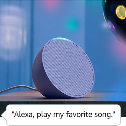Echo Pop Smart Speaker – Alexa+ (Charcoal, Compact)
