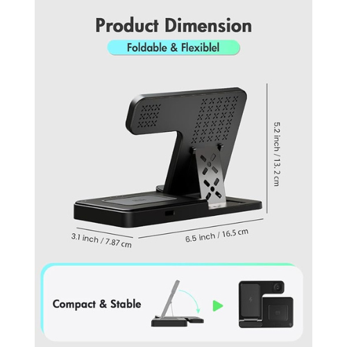 3-in-1 Wireless Charging Station – iPhone, Apple Watch & AirPods