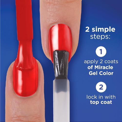Sally Hansen Miracle Gel™, Shiny Top Coat, Long Lasting, Gel-Like Formula