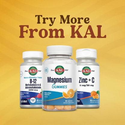 KAL Vitamin B12 Methylcobalamin and Adenosylcobalamin 2000 mcg