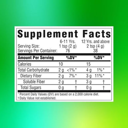 Benefiber Prebiotic Fiber Supplement Powder, Unflavored, 124 Teaspoons