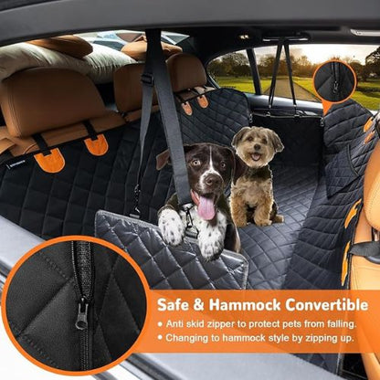 URPOWER Dog Car Seat Cover – Waterproof Hammock for Back Seats