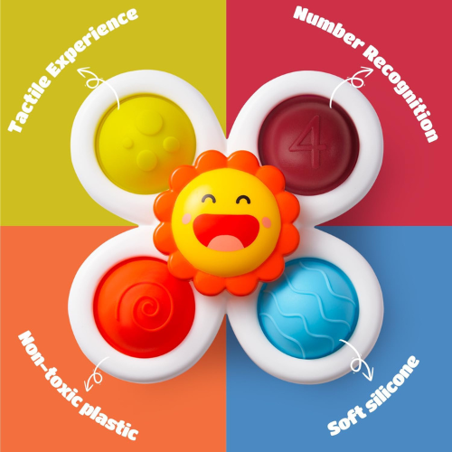 LiKee Suction Cup Spinning Sensory Toys for Babies & Toddlers