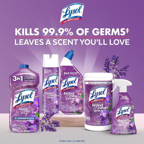 Lysol Disinfectant Spray, Sanitizer, Lavender, 19 oz, 2 Pack