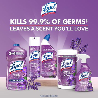 Lysol Disinfectant Spray, Sanitizer, Lavender, 19 oz, 2 Pack