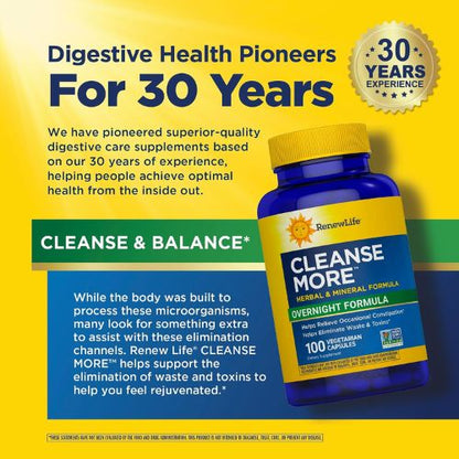 Renew Life Cleanse More 100 Vegetarian Capsules