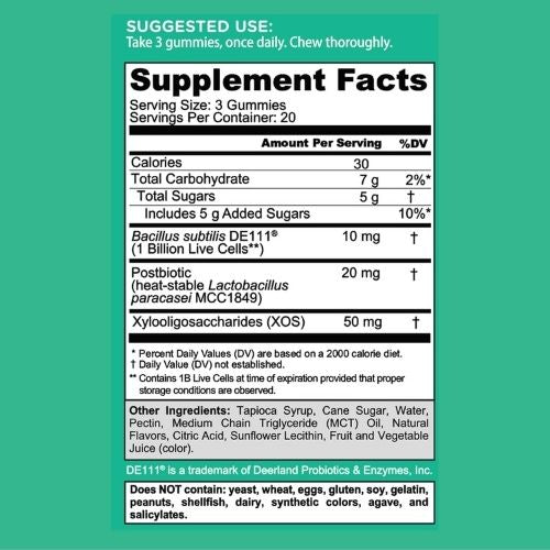 Goli Pre Pro Postbiotic Gummies - Worlds First 3-in-1 Formula 60 Gummies