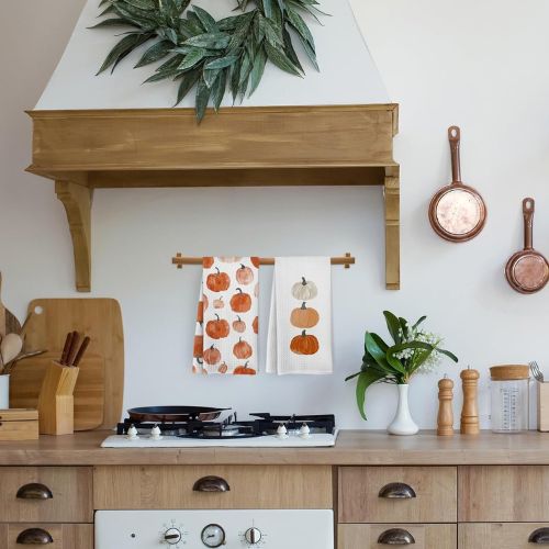 Fall Pumpkin Decor Kitchen Towels and Dishcloths