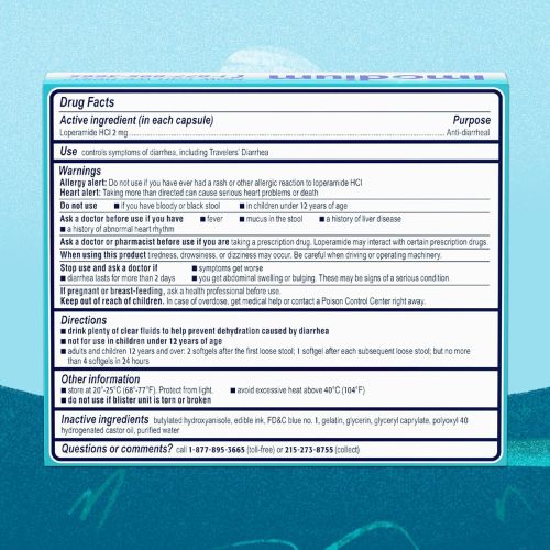 Imodium A-D Diarrhea Relief Softgels, 2mg Loperamide Hydrochloride, 24 Ct