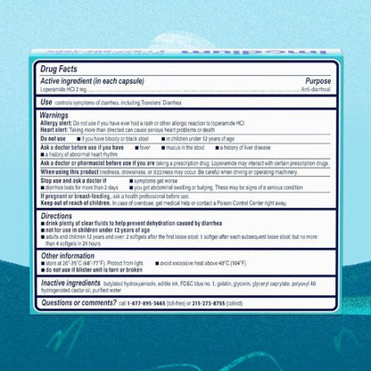 Imodium A-D Diarrhea Relief Softgels, 2mg Loperamide Hydrochloride, 24 Ct