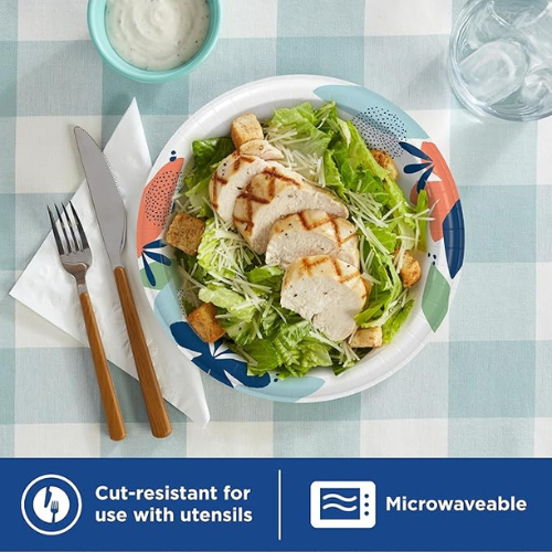 Dixie Medium Paper Plates – 8.5" Disposable, 90 Count