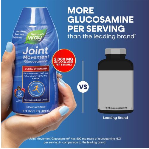 Nature's Way Joint Movement Glucosamine Liquid, Chondroitin, Berry, 16 oz
