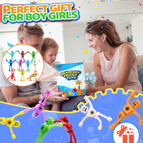 Magnetic Robot Men Travel Toys 5PC Fidget Magnets for Kids