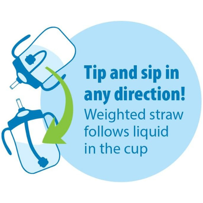 Dr. Brown's Milestones Baby's First Straw Cup, Blue & Yellow, 2-Pack