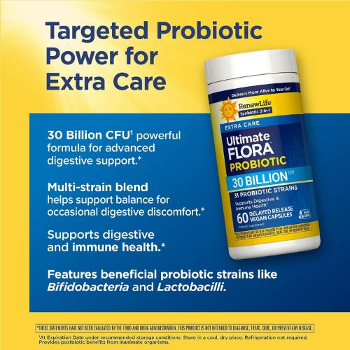 RenewLife Extra Care Ultimate FLORA Probiotic, 60 capsules