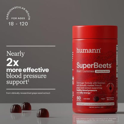 humanN SuperBeets Gummies – Energy & Circulation Support, Sugar-Free, 60ct