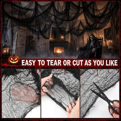 5Pcs Halloween Creepy Cloth Black