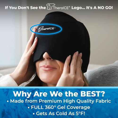 TheraICE Headache Relief Cap Cooling Gel Mask for Migraines