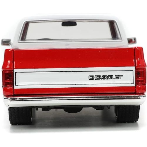 Trucks 1:2Just 4 1985 Chevy C10 Die-Cast Truck w/Tire Rack – Red/White