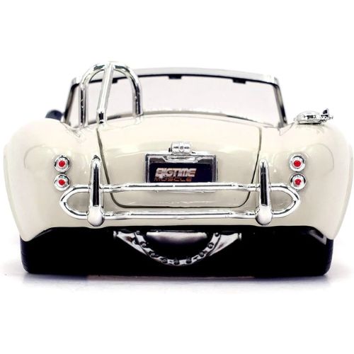 Jada Toys Bigtime Muscle 1:24 1965 Shelby Cobra 427 S/C Die-Cast Car – White