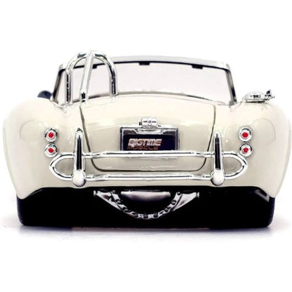 Jada Toys Bigtime Muscle 1:24 1965 Shelby Cobra 427 S/C Die-Cast Car – White