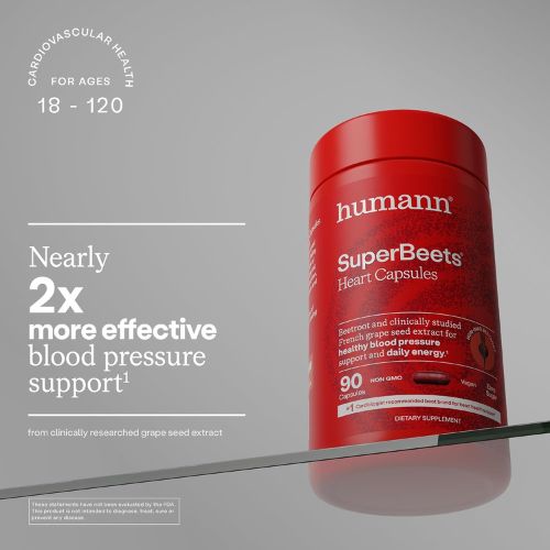 humanN SuperBeets Capsules – Heart Health Support, Non-GMO, 90ct