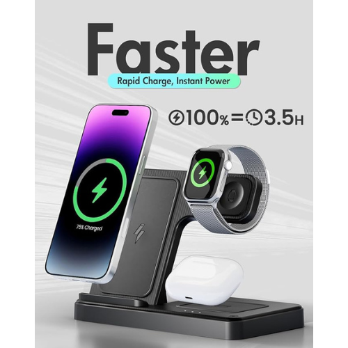 3-in-1 Wireless Charging Station – iPhone, Apple Watch & AirPods