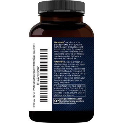 NatureBell Magnesium Complex 10-in-1, 500 mg Per Serving, 300 Capsules