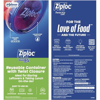Ziploc Twist n Loc Food Storage Containers, Leak Resistant Design