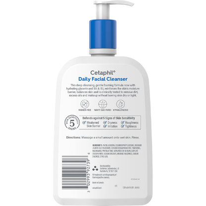 Cetaphil Daily Facial Cleanser Sensitive & Oily Skin, 20 oz