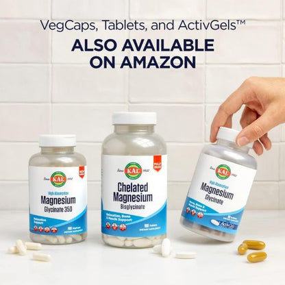 KAL Magnesium Glycinate, New & Improved Fully Chelated High