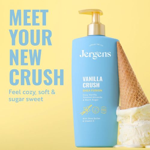 Jergens Shea Fusion Vanilla Crush Body Lotion, Dry Skin, 14 fl oz