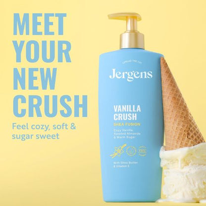 Jergens Shea Fusion Vanilla Crush Body Lotion, Dry Skin, 14 fl oz