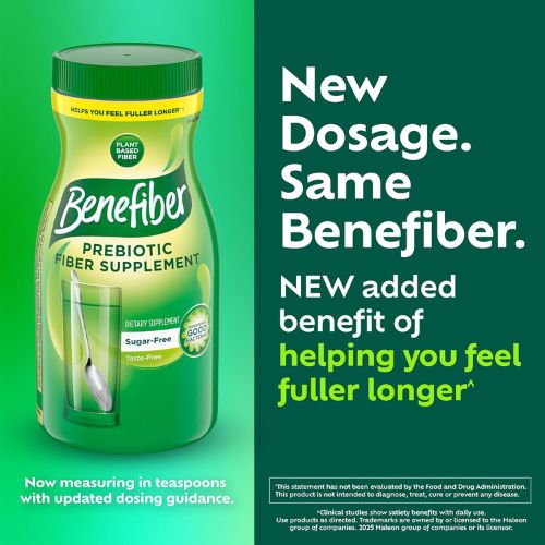 Benefiber Prebiotic Fiber Supplement Powder, Unflavored, 124 Teaspoons