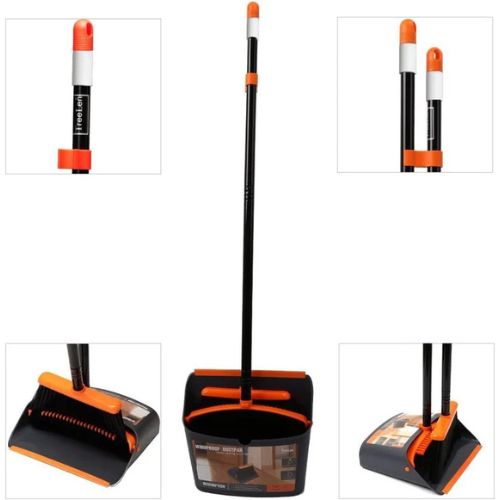 TreeLen Broom & Dustpan Set , Upright Cleaning Made Easy.