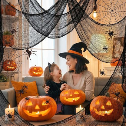 5Pcs Halloween Creepy Cloth Black
