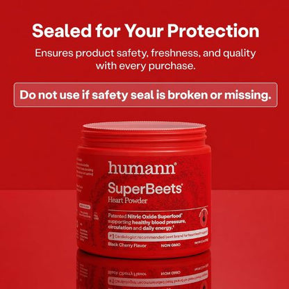humanN SuperBeets Powder – Heart Health Support, Black Cherry Flavor, 30 Servings