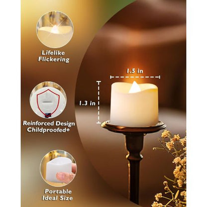 Homemory 24Pcs Flickering Flameless Candle Battery
