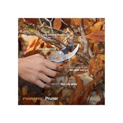 Fiskars Bypass Pruning Shears, 5/8" Cut Capacity Garden Clippers