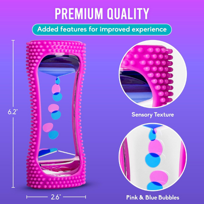 BUNMO Liquid Motion Sensory Bottle Relaxing Bubble Timer Fidget Toy