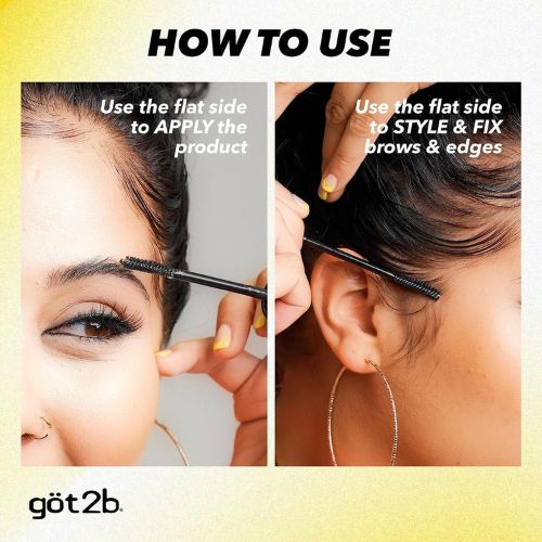 got2b Glued Brow Gel & Edge Control, Strong Hold, Clear, 0.54 Fl Oz
