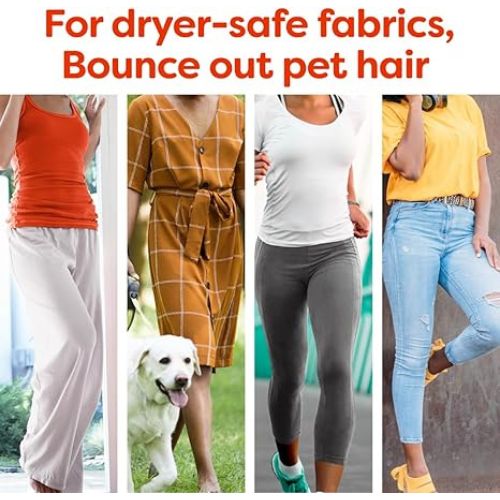 Bounce Pet Hair Guard Dryer Sheets – 180-Count, Fresh Scent, Mega Size