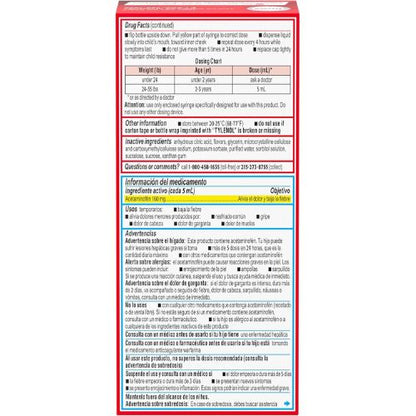 Infants' Tylenol Acetaminophen Oral Suspension, Dye-Free, Cherry, 2 fl. oz