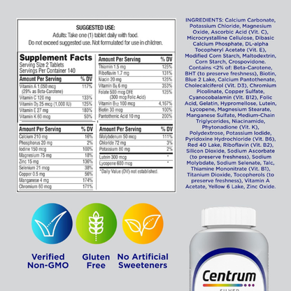Centrum Silver Men's 50+ Multivitamin with Vitamin D3 200 Tablets