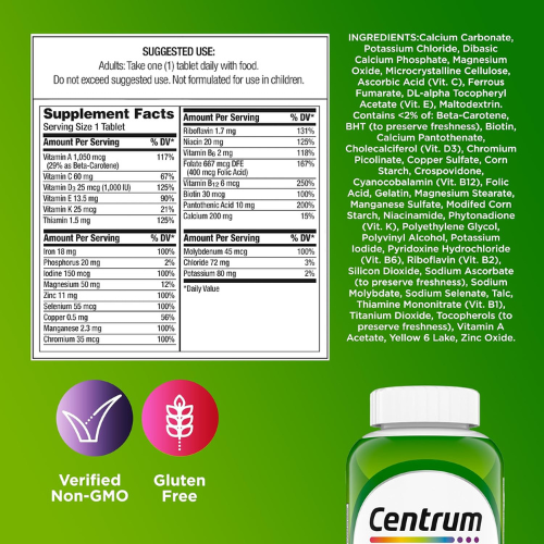 Centrum Multivitamin for Adults 18 and Over, 200 Tablets