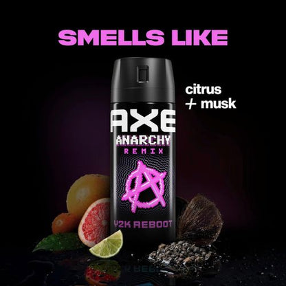 AXE Y2K Reboot Underarm Deodorant Body Spray Anarchy Remix, & 2.9 oz