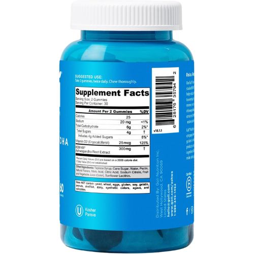 Goli Ashwagandha & Vitamin D Gummy - 60 Count - Mixed Berry, KSM-66,